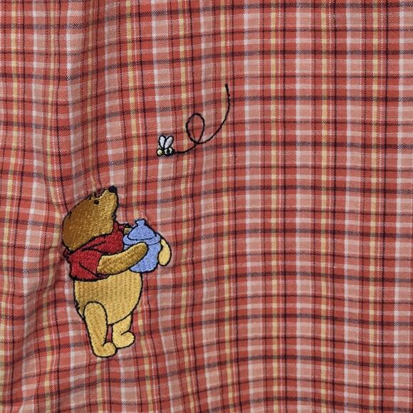 Vtg Winnie the Pooh Womens 18W/20W Plus Plaid Disney Embroidered Shirt Retro - Picture 4 of 7